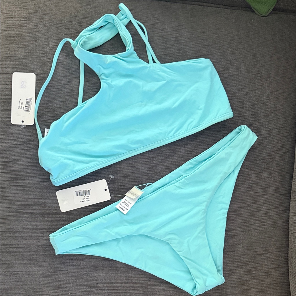 Lspace Light Blue Bikini Set